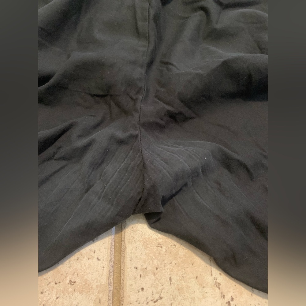💜 Classic Black Cotton Flat-Front Trousers / Chinos - Large - Picture 7 of 7